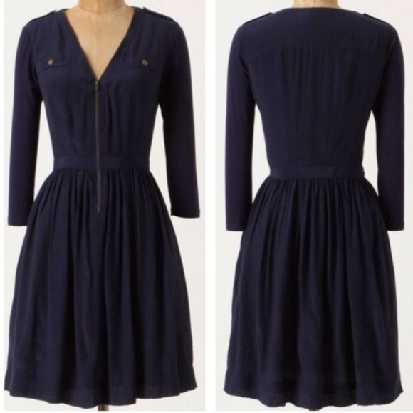 Anthropologie Dresses & Skirts - Anthropologie Parameter Navy Blue D’Armee Dress